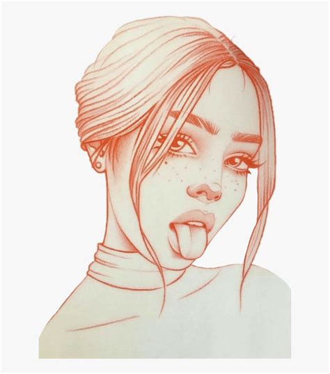 #chica #mujer #dibujo #dibujos - Sketch Side Profile Drawing, HD Png ...