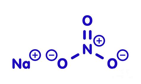 Sodium Nitrate Chemical Structure Photograph by Molekuul/science Photo ...