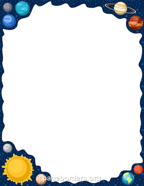 Solar System Border Free School Borders, Page Borders, Borders For ...