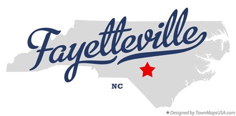 Map of Fayetteville, NC, North Carolina