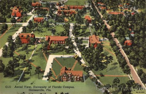 Aerial View University of Florida Campus Gainesville, FL