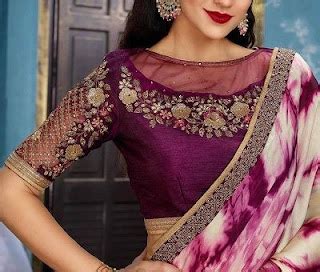 41 Striking boat neck blouse designs for sarees | Bling Sparkle