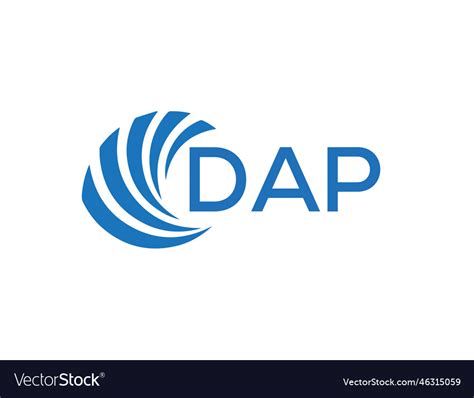 Dap letter logo design on white background Vector Image