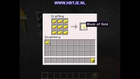 How to create a block of gold in minecraft - YouTube