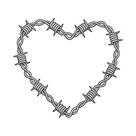 Barbed Wire Heart Clipart Image