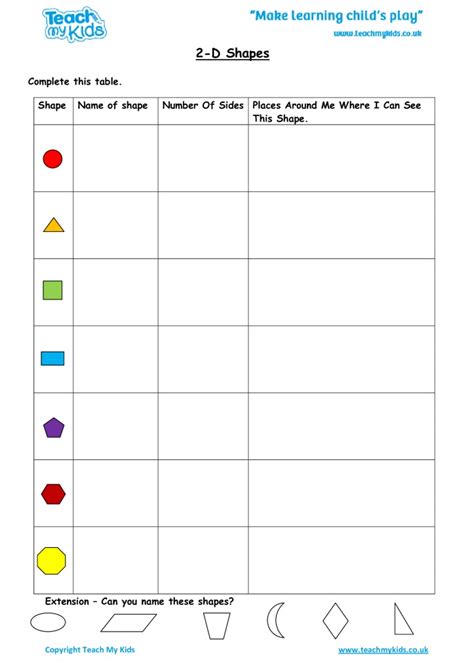 2 D Shapes - TMK Education