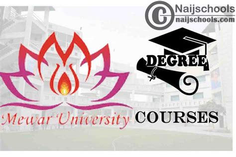 Degree Courses Offered in Mewar University - NAIJSCHOOLS