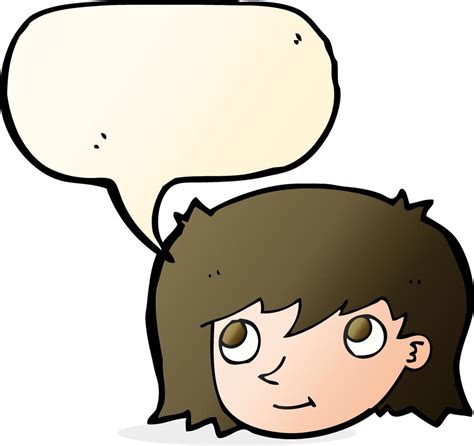 cartoon female face with speech bubble 12316640 Vector Art at Vecteezy