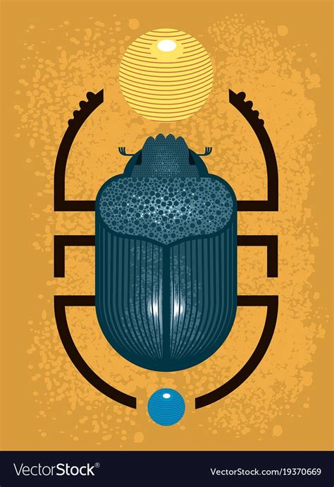 Beetle scarab - a symbol of ancient egypt vector image on VectorStock ...