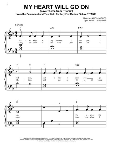 Sheet music of titanic theme song on piano - neloebook