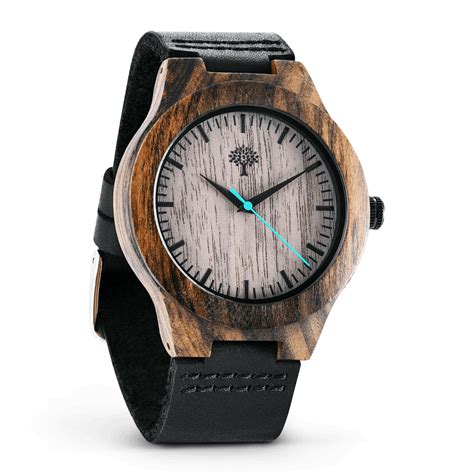 The Bendemeer Wood Watch - Black Leather