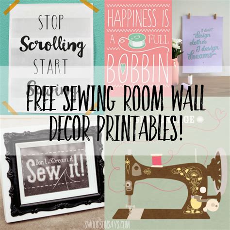 8 Free Sewing Room Printables for Wall Decor - Swoodson Says