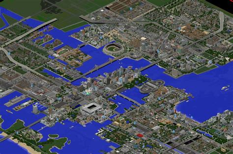 greenfield map dynmap big city download minecraft building ideas Modern ...