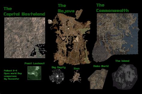 Fallout open world map size comparison - With measurements! : Fallout