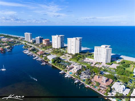 Boca Raton Florida Aerial from Park Lake and Inlet | Royal Stock Photo