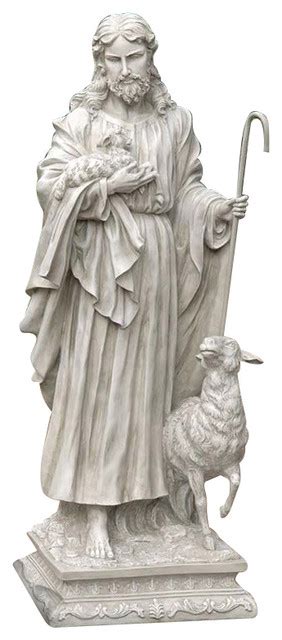 Jesus the Good Shepherd, Large Statue - Contemporary - Decorative ...