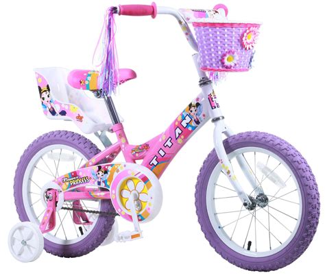 Titan Girl's Flower Princess BMX Bike, Pink, 16-Inch