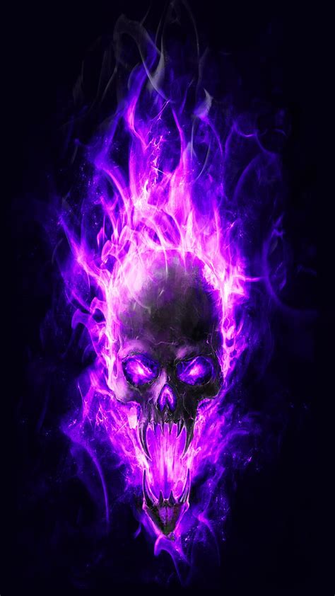 Fire Skull, Ghost Rider Skull, HD phone wallpaper | Peakpx