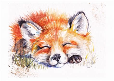 Print of Original Watercolour Painting by Be Coventry,Realism, Sleeping ...