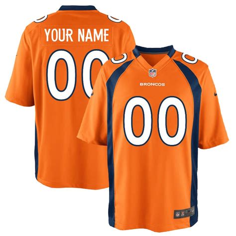 Men's Nike Orange Denver Broncos Customized Game Jersey