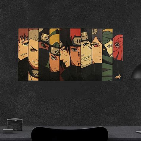 Anime Naruto Poster Akatsuki Wall art premium gift decor | Etsy