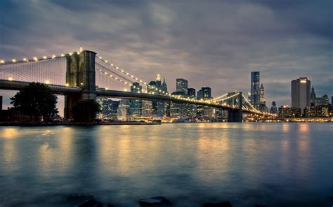 Brooklyn bridge during sunset HD wallpaper | Wallpaper Flare