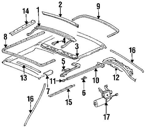 Mercedes sunroof parts diagram