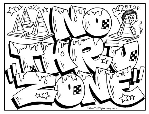 Graffiti Art Coloring Pages For Teenagers Coloring Pages