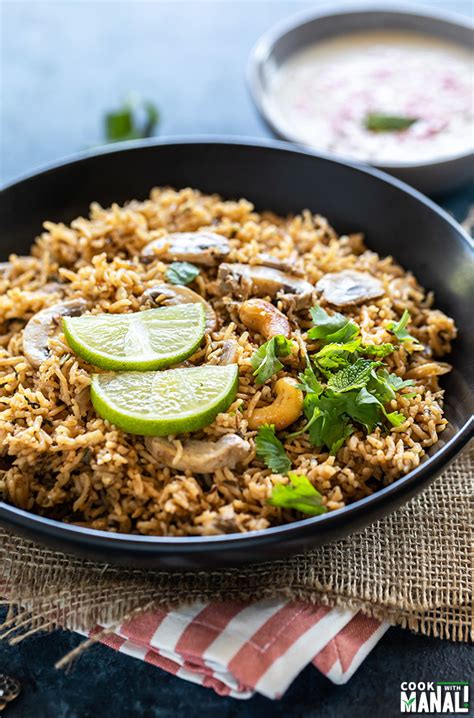 Mushroom Biryani (Instant Pot & Stovetop) - Cook With Manali