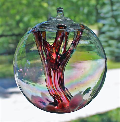 Enigmatic Witch Ball Iridescent Autumn Colors - WitchBalls.com