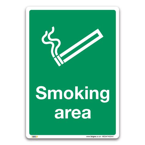 Smoking Area Signs Printable