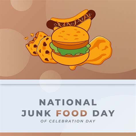 National Junk Food Day Celebration Vector Design Illustration for ...