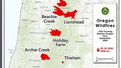 ODF FIRE REPORT AND FIRE MAP FOR FRIDAY, SEPT. 25, 2020 – Tillamook ...