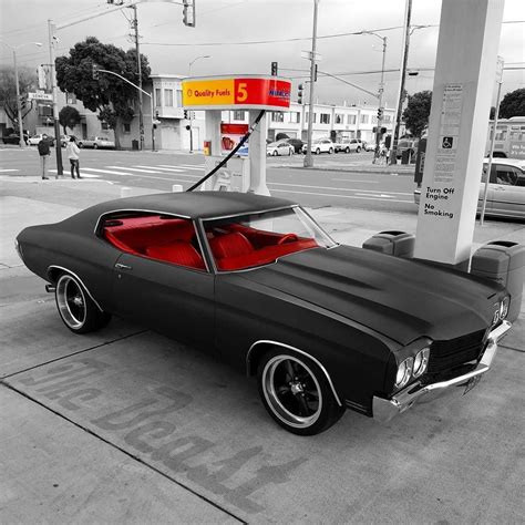 1970 Chevrolet Chevelle matte black | Classic cars muscle, 1970 ...