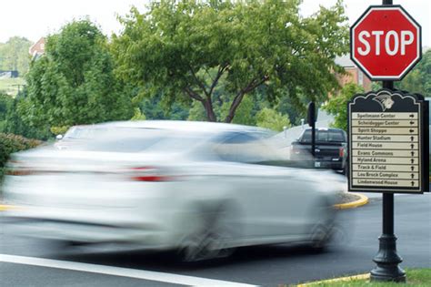 Drivers blow through stop signs on campus, raising safety concerns ...