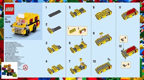 LEGO instructions - Monthly Mini Model Build - 40216 - School Bus - YouTube