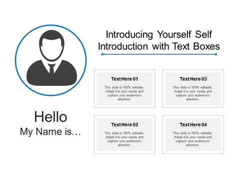 Introducing Yourself Self Introduction With Text Boxes | Templates ...