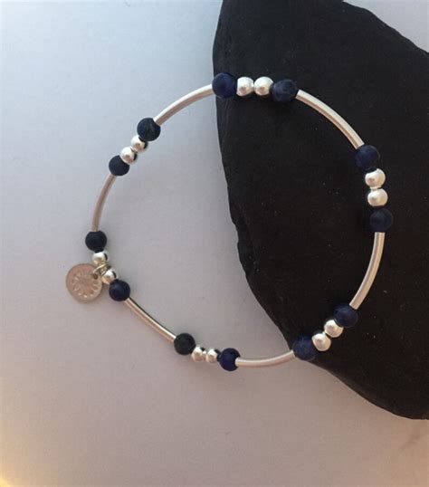 September Birthstone Bracelet Sapphire and Sterling Silver - Etsy