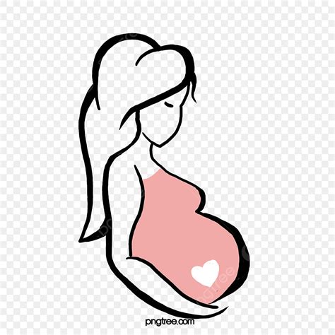 6 Months Pregnant Clipart Transparent