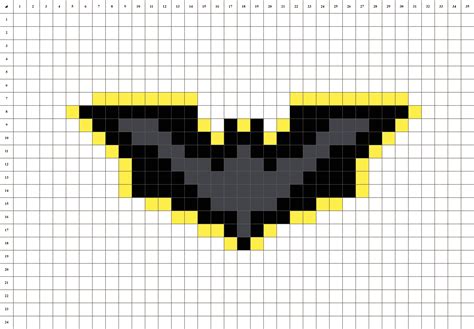 pixel art batman grid Minecraft pixel art templates and tutorials ...