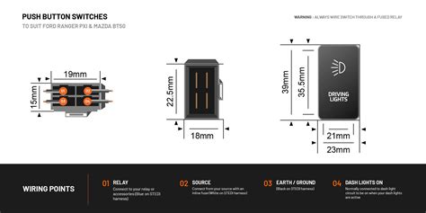 Ford Ranger (PX1) / Mazda BT50 Push Switch wiring diagram – STEDI