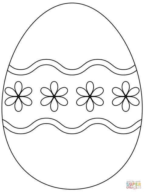 Oeuf de Pâques avec motifs floraux | Super Coloring Free Easter ...