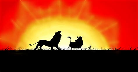 Lion King Sunset Silhouette