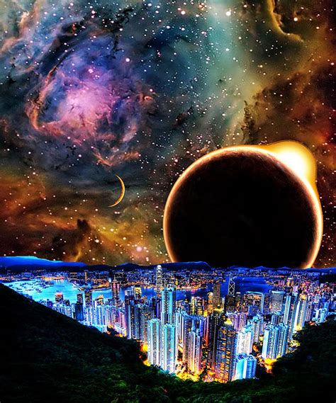 City in Space Photograph by Bruce Iorio | Pixels