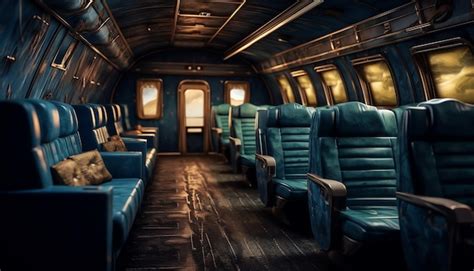 Premium AI Image | Airplane cabin interior design