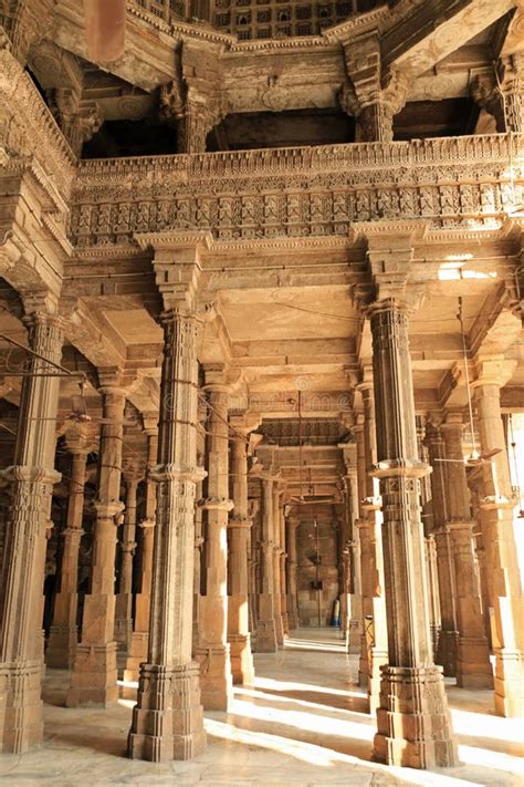 Inside the Jama Masjid Ahmedabad Stock Photo - Image of shah, masjid ...