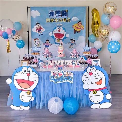 DORAEMON PRINTABLE PARTY BACKDROP BANNER | BIRTHDAY POSTER | Birthday ...