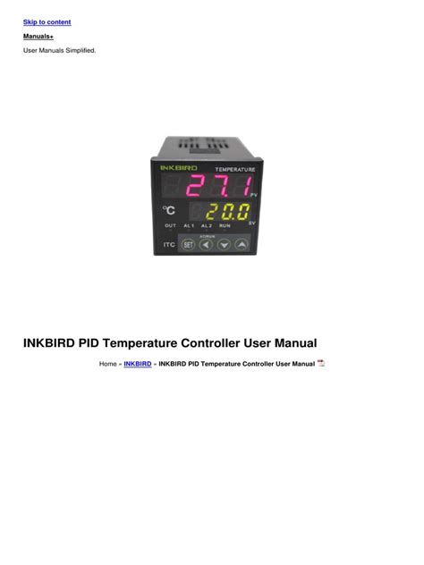 Pid Temperature Controller Manual | PDF | Hysteresis | Sensor