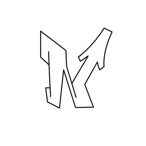 Letter N Graffiti Style