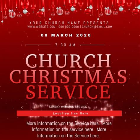 Church Christmas Day Event Flyer Template | PosterMyWall